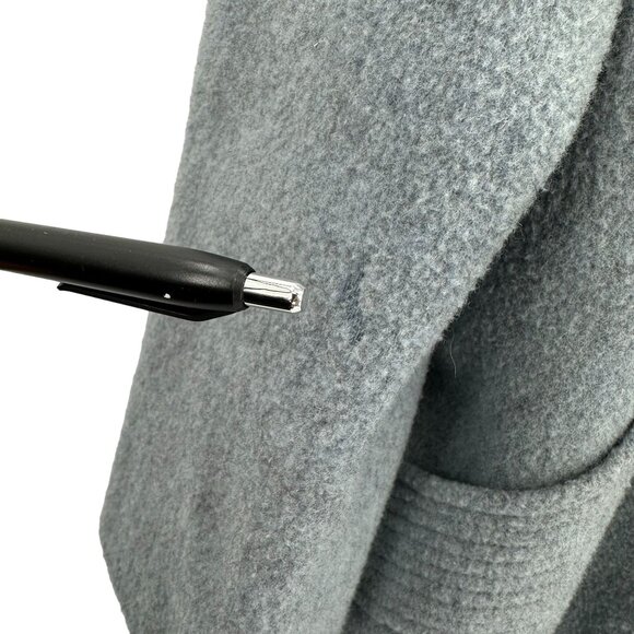 London Fog Womens Wool Blend Gray Long Sleeve Lined Coat Size 16 FLAW - Picture 12 of 13